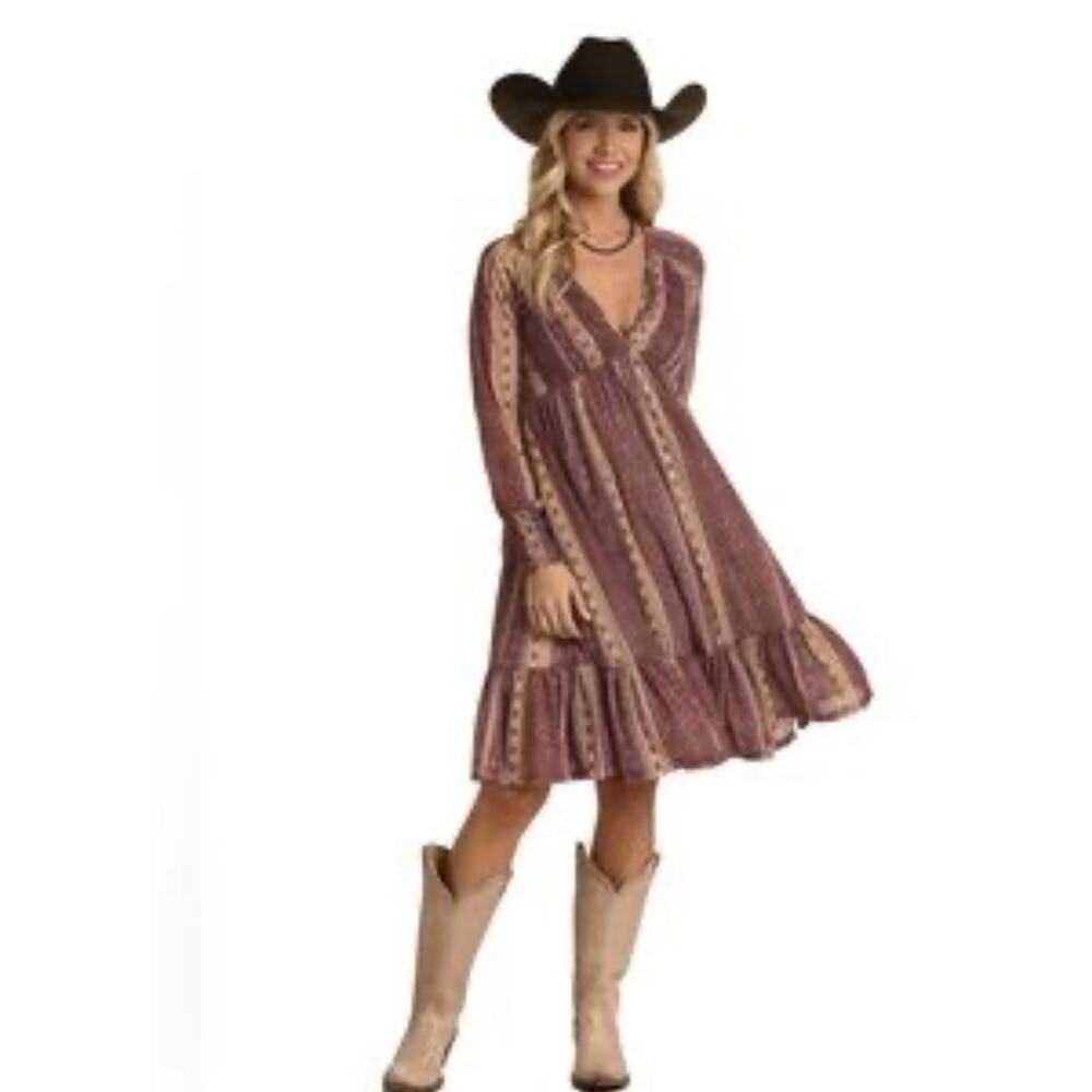 Panhandle women's vneck dress size large